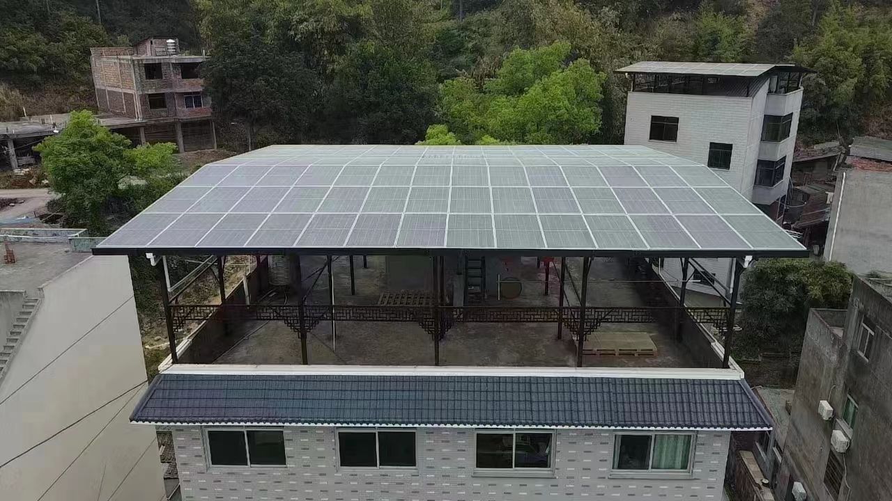 崇左15kw+10kwh自建别墅家庭光伏储能系统